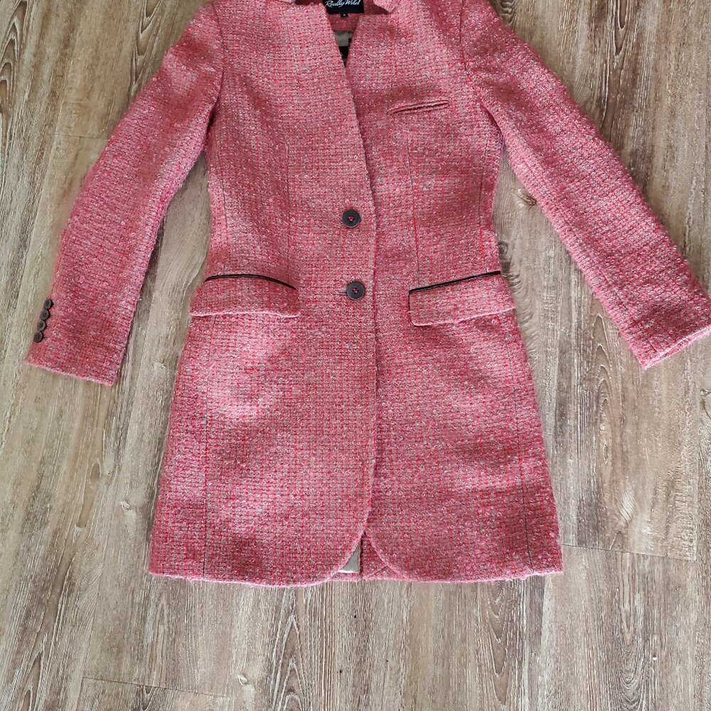 Really Wild Mid Length Coat UK 8 Red/Tan
